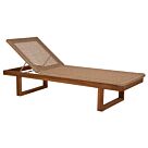 ΞΑΠΛΩΣΤΡΑ TEAK ΞΥΛΟ ΚΑΙ ΣΧΟΙΝΙ VIRO ΣΕ ΠΛΕΞΗ WICKER 191x65x86Yεκ.