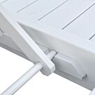 ΞΑΠΛΩΣΤΡΑ ΞΥΛΙΝΗ ΔΙΠΛΗ ΛΕΥΚΗ ΜΕ ΟΥΡΑΝΟ 205x167x212 cm